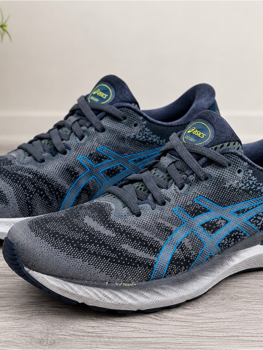 ASICS Gel Nimbus 23 Men's Running Shoes Gray Navy Blue Size 8 Extra Wide